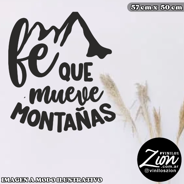 Producto - Vinilos decorativos: Fe que mueve montañas