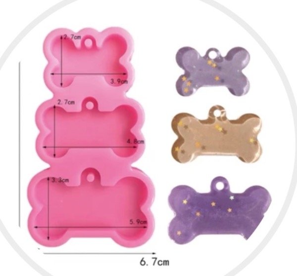 Producto - Molde 3 placas de perro huesos
