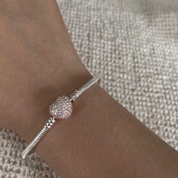 Producto - Pulsera con brillo rosada