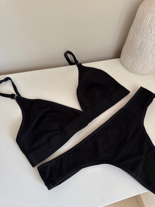 Producto - Conjunto infaltable algodón negro (Less fija) - 0
