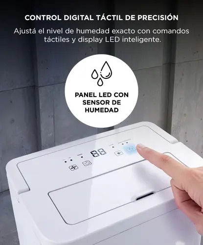 Producto - Deshumidificador Portatil -6L/dia -180W -tanque 1.7L -bajo ruido 40dB -control e - 2