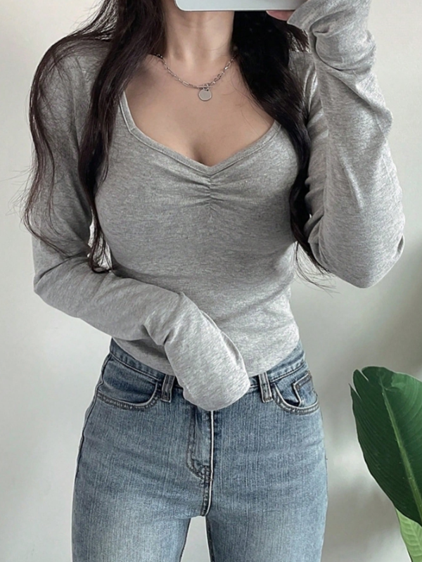 Producto - DAZY Remera mangas largas gris
