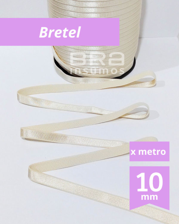 Producto - Bretel Rasado 10 mm - Hueso (x Metro)
