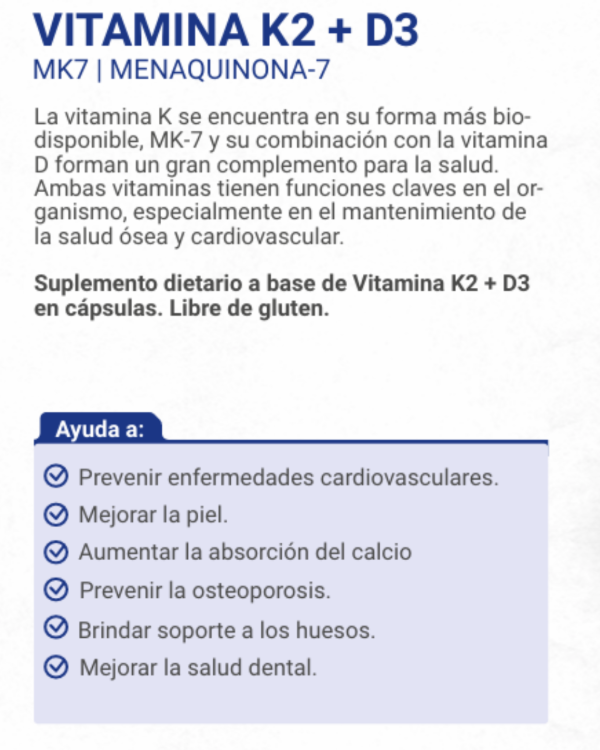Producto - Suplemento Vitamina D3+K2 - 1