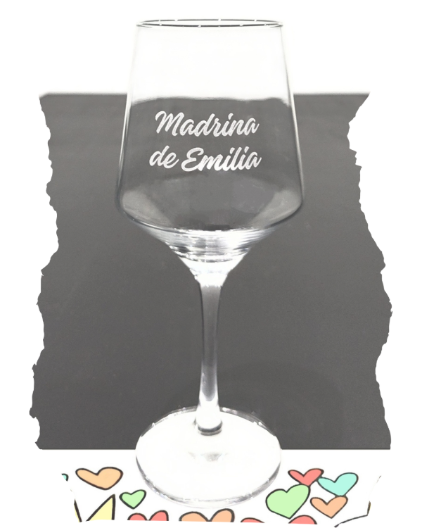 Producto - Copa de vino regalo para madrina o padrino