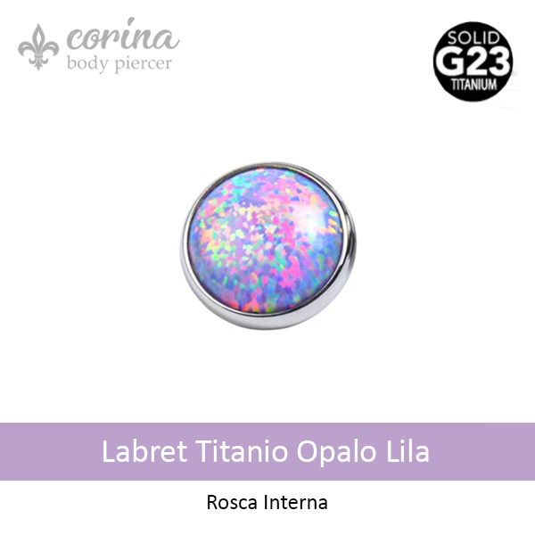 Producto - Labret Titanio Opalo Lila