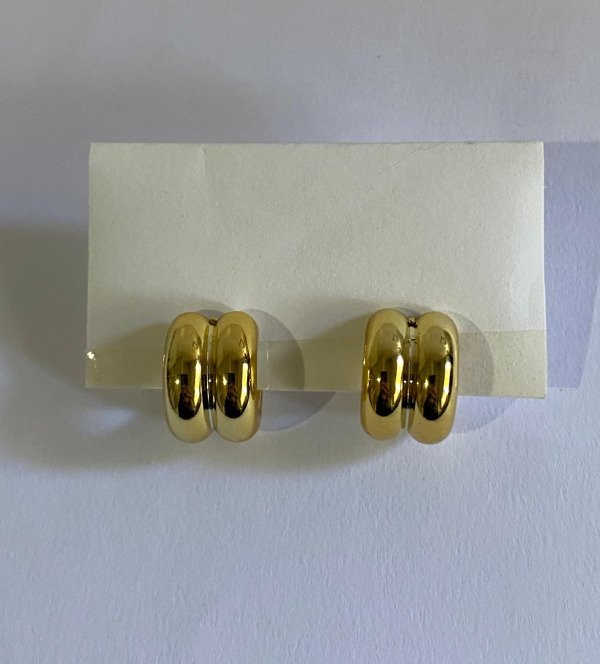 Producto - Aros argolla doble dorado