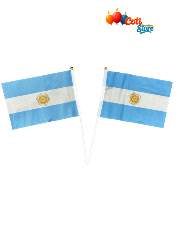Producto - Banderas Argentina de Mano 14x21cm x10 Unidades