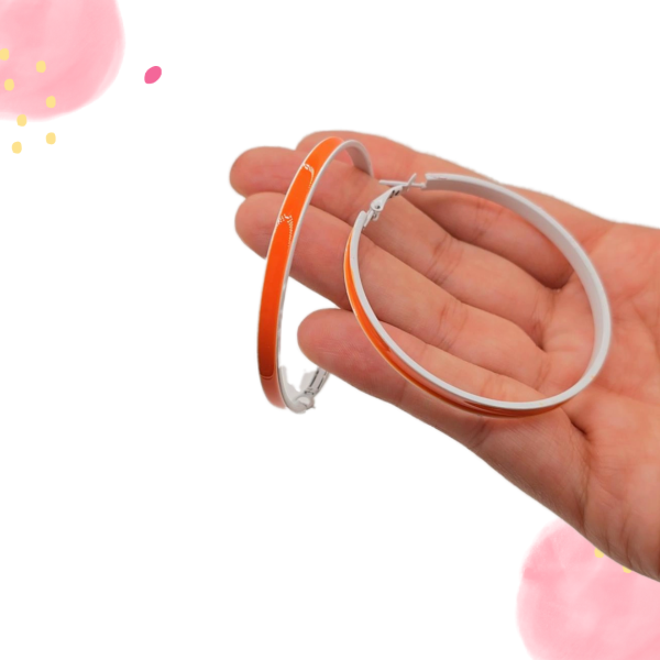 Producto - Aros fluor retro naranja