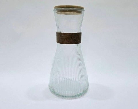 Producto - JARRA DE VIDRIO 1,300 LITROS TAPA DE BAMBU