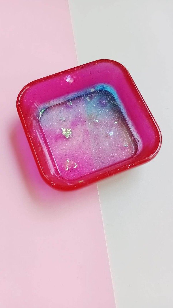 Producto - Potecito cuadrado - galaxy (fucsia y azul)