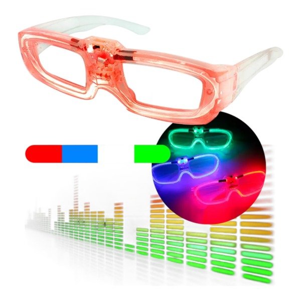 Producto - Anteojo Luminoso LED Audio Rítmico PREMIUM