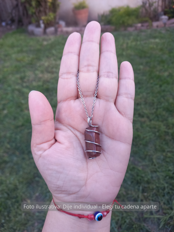 Producto - Dije Jaspe Rojo - Orbita Coraje