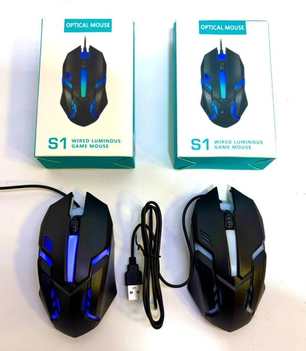 Producto - MOUSE GAMER C/CABLE S1 C/LUZ