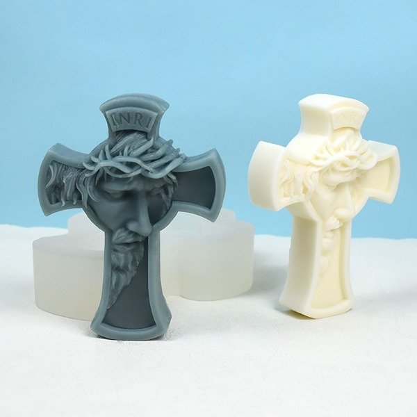 Producto - Molde silicona cruz Jesús - 4