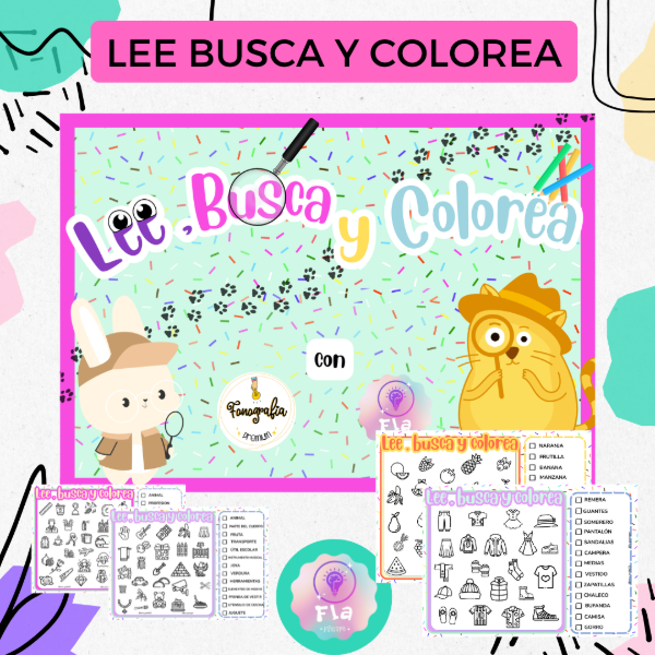 Producto - Lee busca y colorea