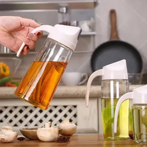 Producto - ACEITERO DISPENSADOR DE VIDRIO CON TAPA PLASTICA 630 CM3