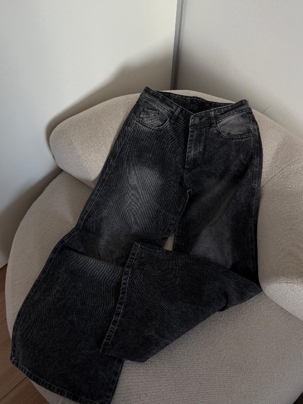 Jeans maxi palazzo Amanda rígido tiro bajo — imagen 5