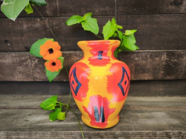 Producto - Florero "Amarillo y Rojo"