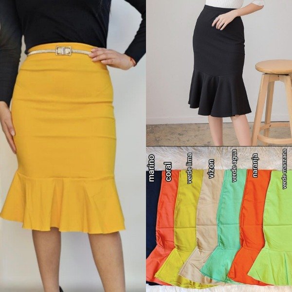 Producto - Jaqueline pollera de bengalina sirena