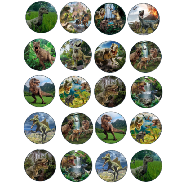 Producto - Lamina oreos bañadas dinosaurios jurassic park