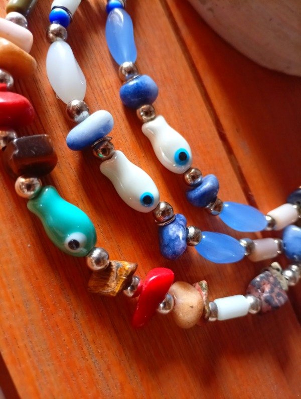 Producto - Pulseras escallas vidrio y pez