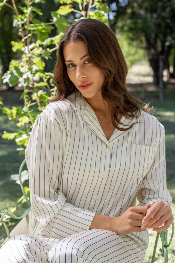 Producto - PREVENTA CAMISA SATEN CALMA RAYADA RAFF