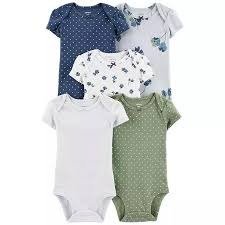 Producto - Pack de 5 bodies Carter's lunares y flores manga corta