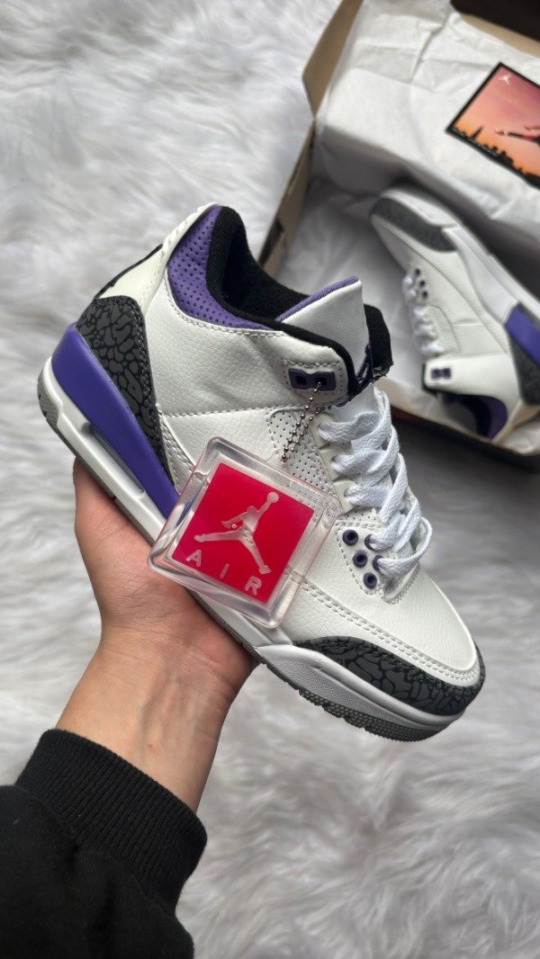 Producto - JORDAN RETRO 3 WHITE PURPLE - 0