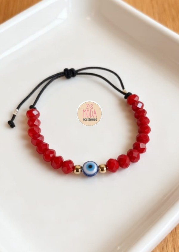 Producto - Pulsera ojo turco con cristales rojos