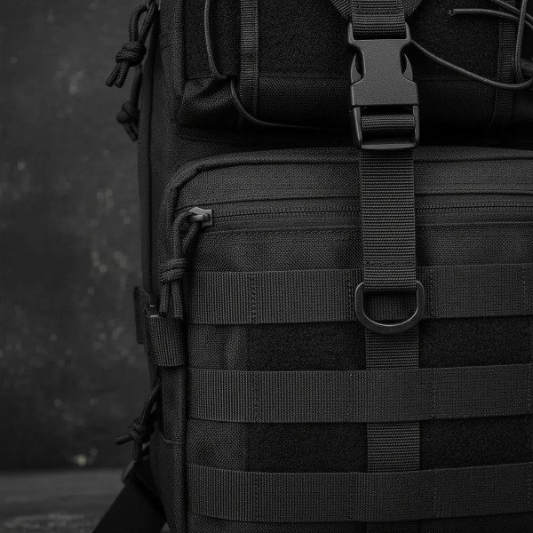 Producto - Morral Bolso Tactico Militar Pechera Negro Tela Antidesgarro 15 Litros - 6