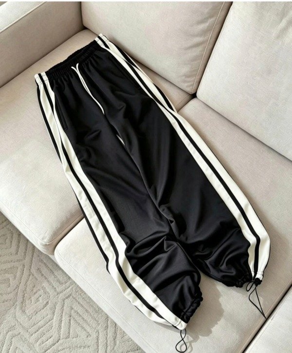 Producto - Pantalon con franja negro - 0