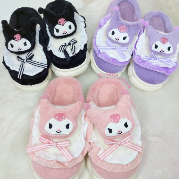 Producto - Pantuflas Kuromi Con Voladito