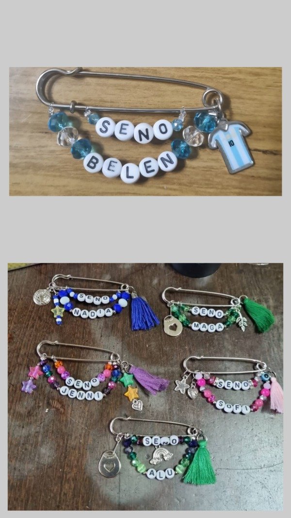 Producto - Prendedor nombre grande personalizado