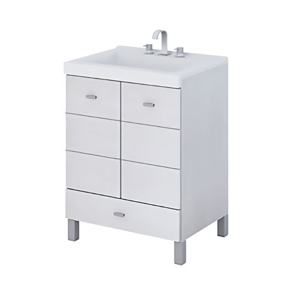 Producto - Vanitory Pie Terra Matrix Blanco c/mesada de marmolina Schneider