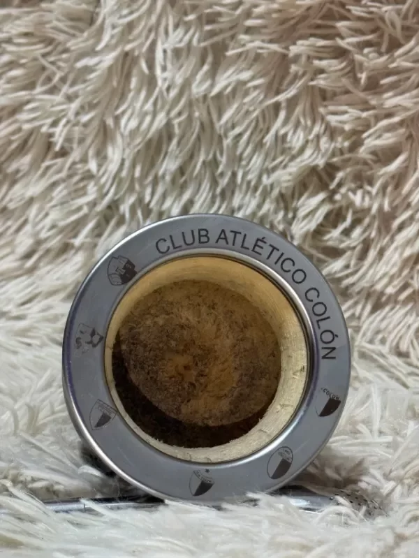 Producto - Mate Camionero Liso/Grabado con Escudos + Bombilla con Escudo Grabado