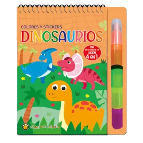 Producto - DINOSAURIOS COLORES 4 EN 1 Y STICKERS