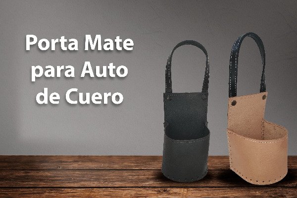 Producto - Porta Mate para auto Cuero