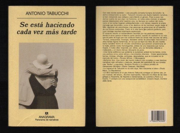 Producto - Se está haciendo cada vez más tarde, Antonio Tabucchi