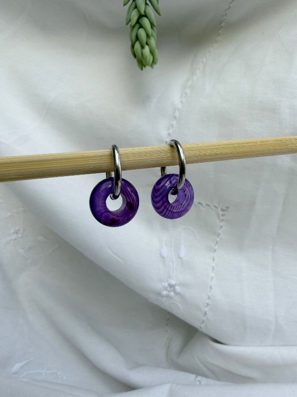 Producto - Argollitas Dona Agata Violeta - 0
