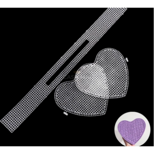 Producto - Canvas Plástico Cartera Corazón 18x20 cm (CH19) Base rígida para bolso