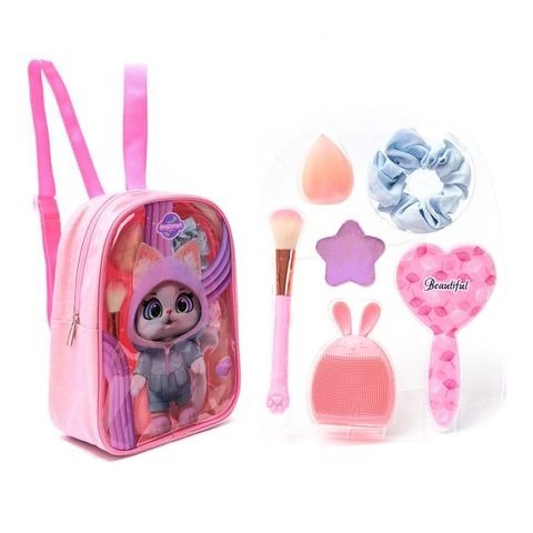 Producto - MOCHILA CON SET DE BELLEZA GATITO 20X24X6CM SKORA