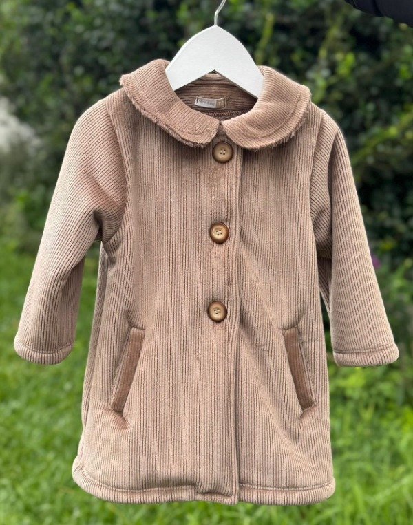 Producto - Tapado de Corderoy con corderito Vison