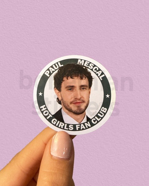 Producto - PAUL MESCAL HOT GIRLS FAN CLUB - Sticker Individual de Paul Mescal