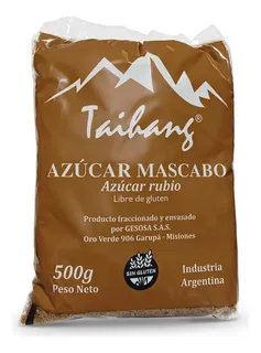 Producto - Azucar Mascabo Agroecológica Sin Gluten Taihang 500Gr