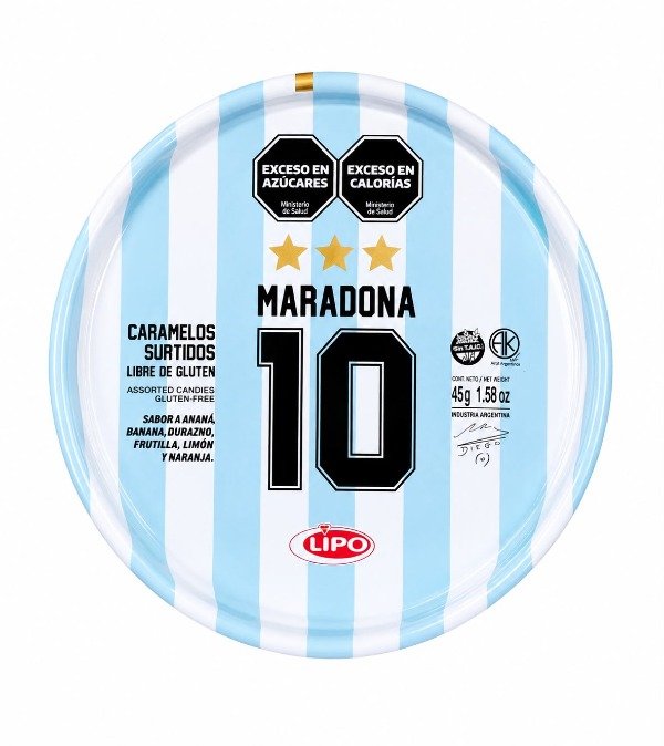 Producto - Lata Pastillero Maradona el 10 45gr