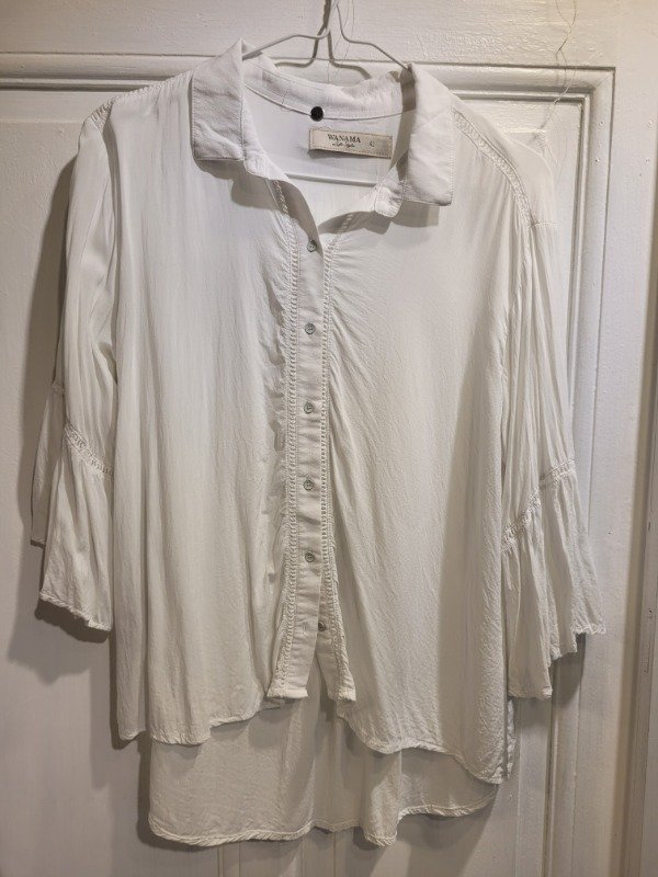 Producto - Camisa WANAMA blanca manga 3/4 Talle S/M - PRECIO: 50X