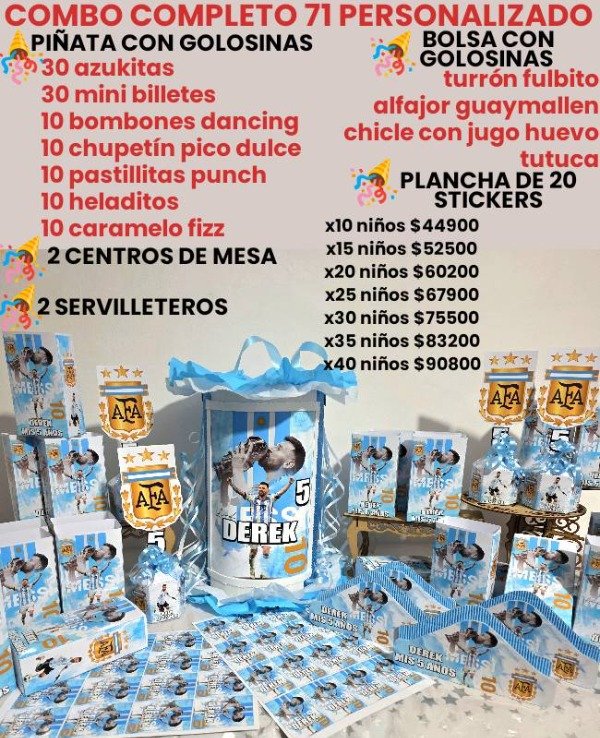 Producto - Combo cumpleaños 71 argentina