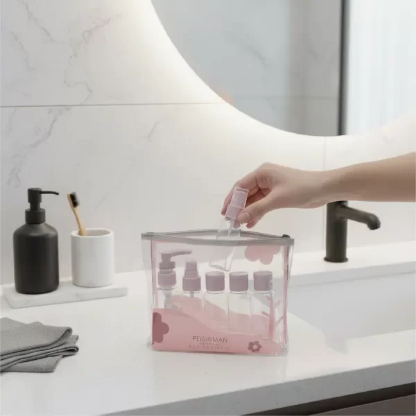 Producto - Neceser de Viaje con 5 Botellas Recargables