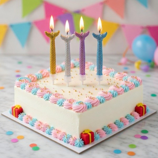 Producto - Set x4 Velas Cola de Sirena Larga EB